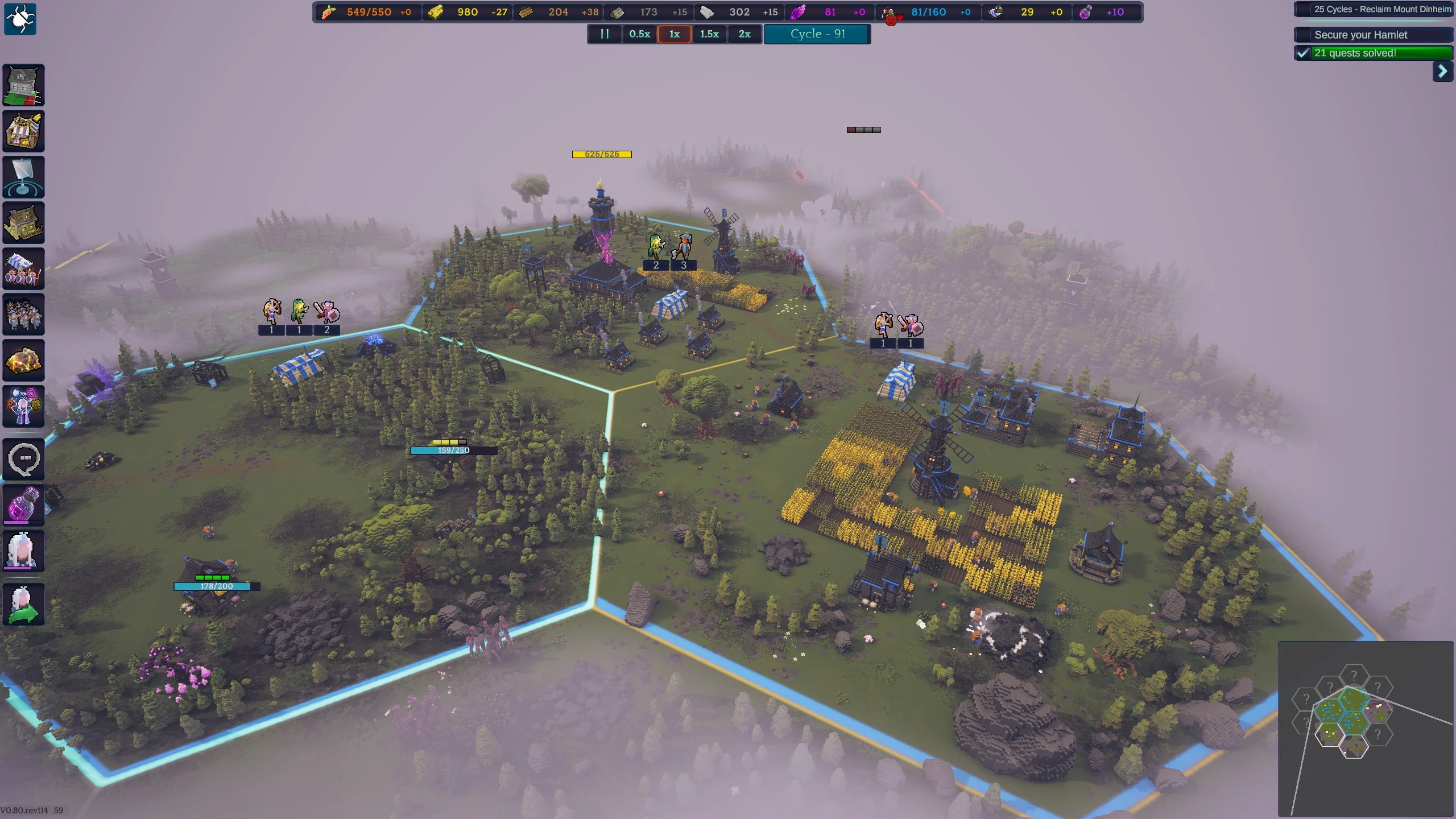 Hex-grid strategy map